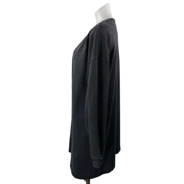 Gymshark Women's Black Long Sleeve Knit Midi Open Cardigan Sweater Top Size M - Image 2