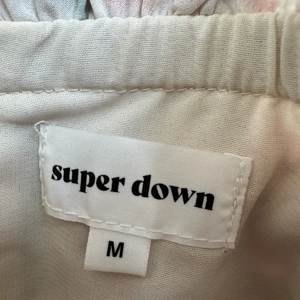 Superdown Revolve Lou Bustier Frill Mini Dress in Nude Floral size Medium $68 - Image 7