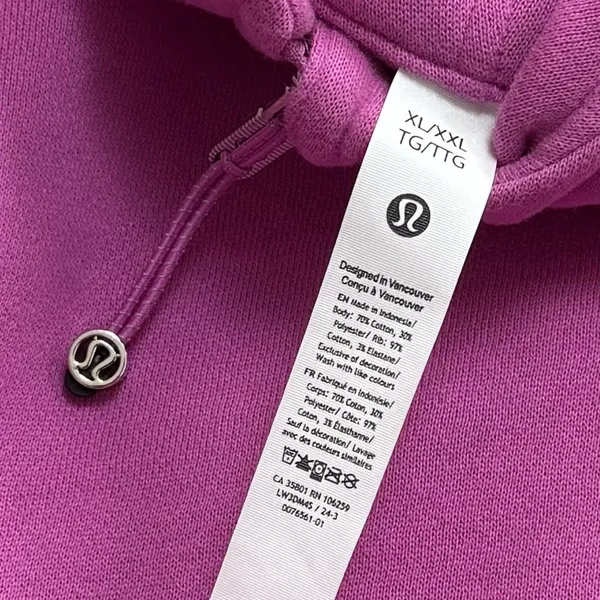 NEW Lululemon Scuba Oversized Half Zip Hoodie Vivid‎ Plum Athletic Cozy XL/XXL - Image 8