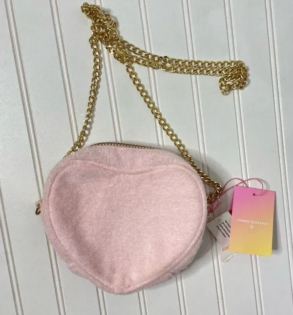 Stoney Clover Lane x Target Terry Cloth Heart Crossbody Bag Purse - Image 5
