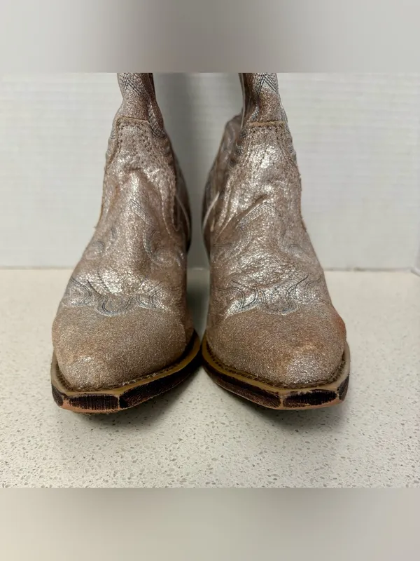 Laredo Distressed Silver Snip Toe Cowboy Boots - Image 3