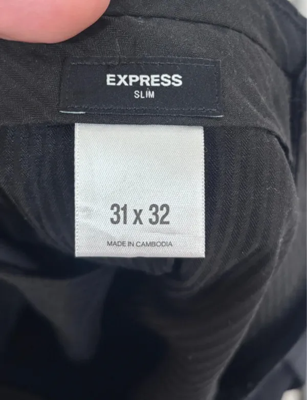 Express Men’s Slim Fit Black Dress Pants 31x32 - Image 5