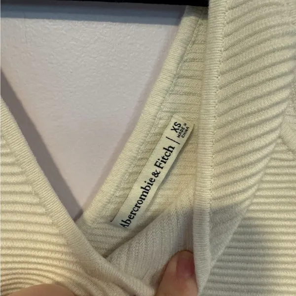 Abercrombie‎ and Fitch white ribbed knit bodysuit - Image 2