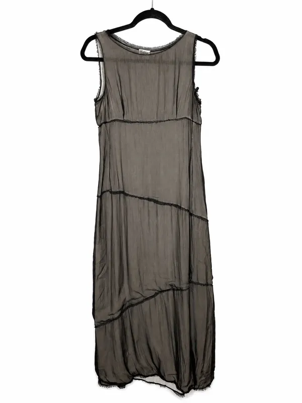 Moschino Cheap and Chic Vintage Sheer Black Maxi Dress Small 90s Goth Designer - Image 2