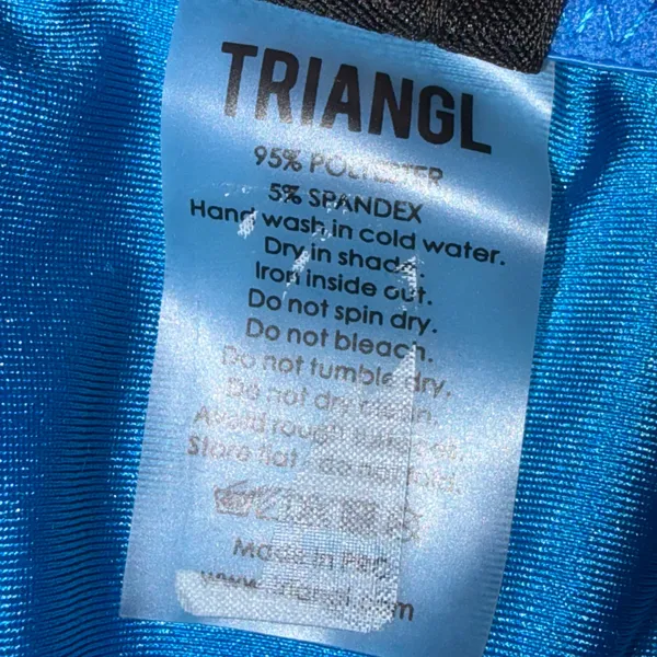 Triangl Blue Sparkle High Cut Cheeky Bikini Bottoms Medium - Image 9