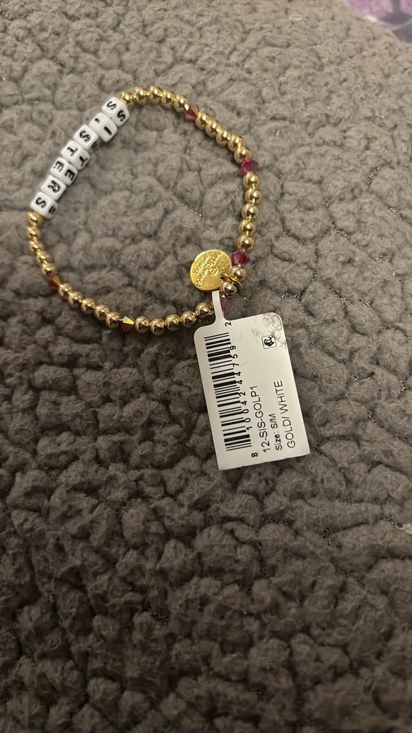 BaubleBar NWT Little Words Project - SISTERS Gold Filled and Crystal - Image 4