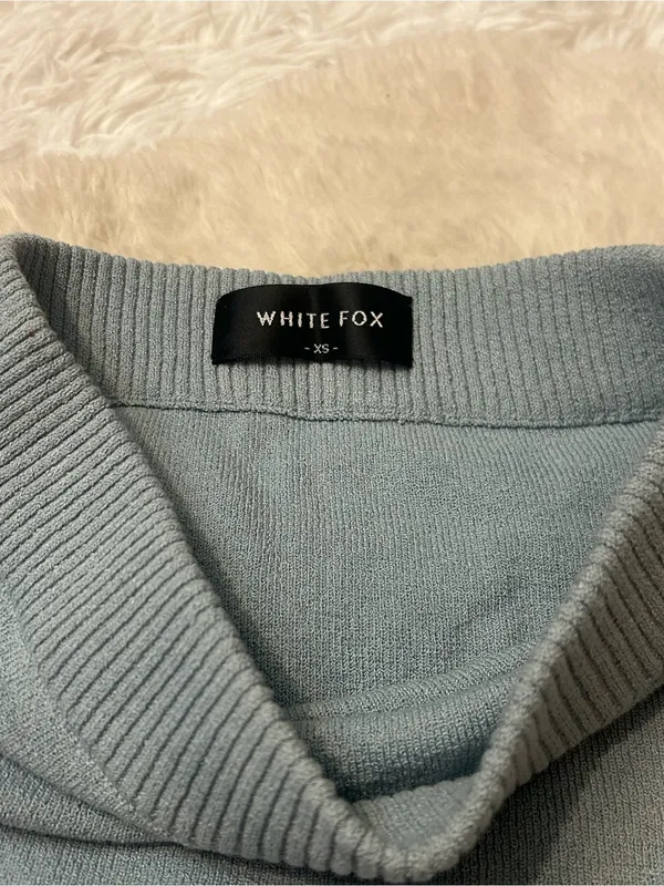 White Fox blue sweater mini skirt woman’s size XS - Image 2