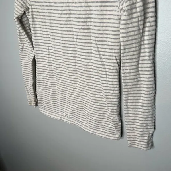 J. Crew Women's Artist T Metallic Stripe Boat Neck Long Sleeve Size XS - Image 4