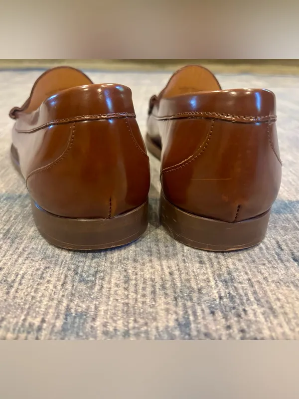 J.Crew Winona Penny Loafers in Italian Spazzolato Leather | Cognac | Sz 11 - Image 4