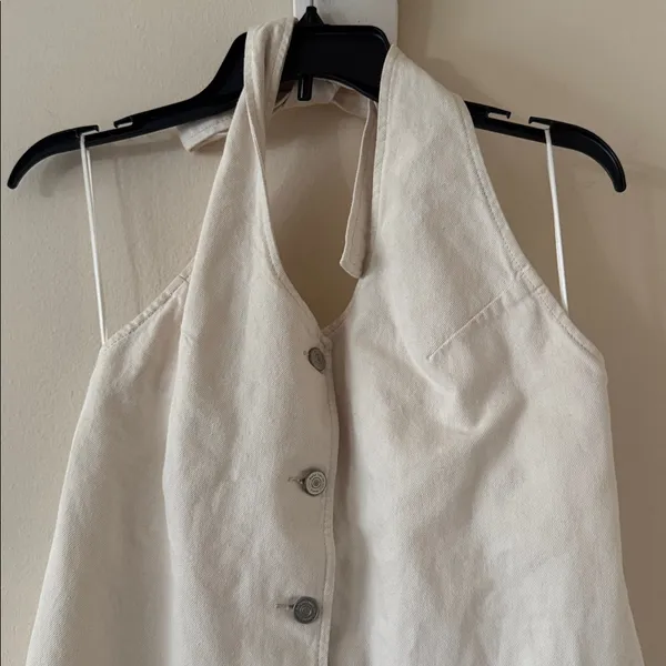 Reformation Brittany Denim Halter Mini Dress, Size Medium, $198 - Image 7