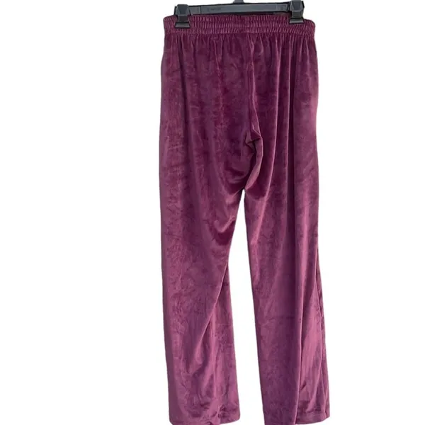 PINK Victoria Secret purple velour lounge pants size small - Image 2