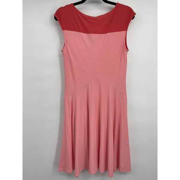 New York & Company Stretch Womens Pink Flowy Dress Cap Sleeves NEW Medium - Image 2