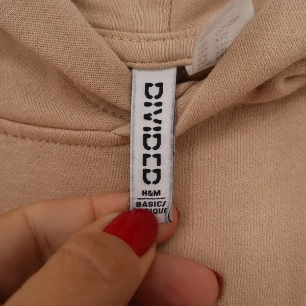 H&M Divided Basic Hoodie Tan Beige Oversized Sweatshirt XXL - Image 4