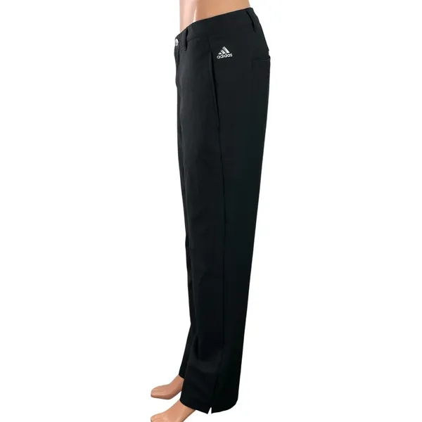 Adidas Solid Golf Women's Black High Rise Straight Leg Trousers Pants Size L - Image 2