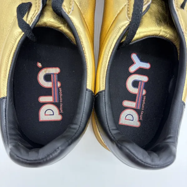 Jeffrey Campbell JC Play Womens 8 Shoes Sneakers Gold Metallic Leather - Image 7