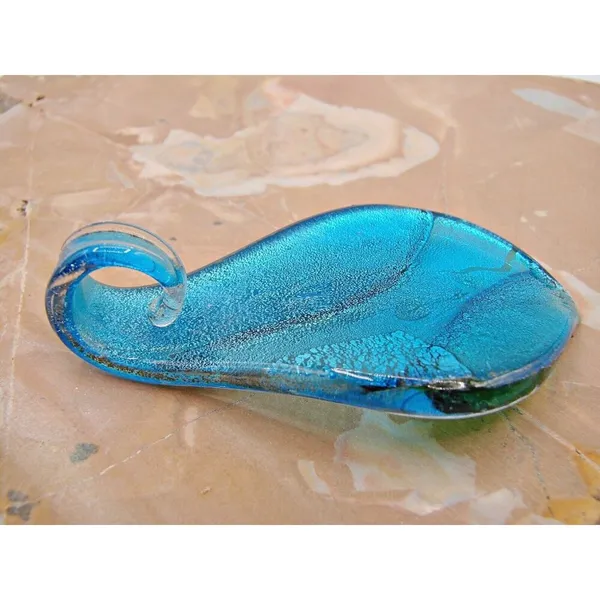 Blue Green Silver Fashion Glass Teardrop Pendant Jewelry Gifts Necklace Charm 2" - Image 5