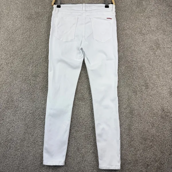 Hudson Skinny Jeans Womens 29 White Mid Rise Minimalist Designer Denim Preppy - Image 3