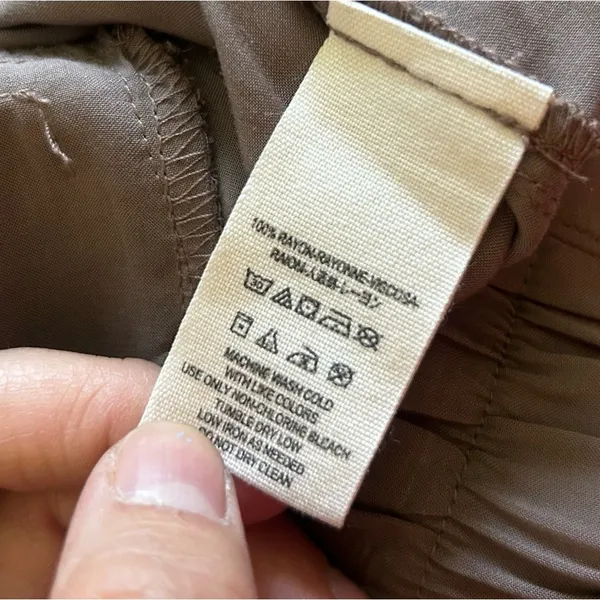 Free People Elastic Waist‎ Pull On Casual Relaxed Straight Leg Pants Size XS - Image 6