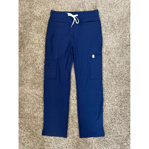 Scope Scrubs 8 Pocket Straight Navy Pants Women’s Small Scopesoft Fabric - Image 2