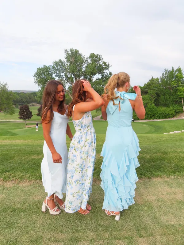 Beautiful teal dress Blue - Image 2