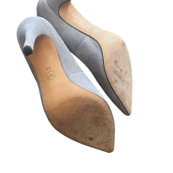 Talbots Women's Size 9‎ M Gray Leather Suede Pointed Toe 4.5 IN Heels - Image 12