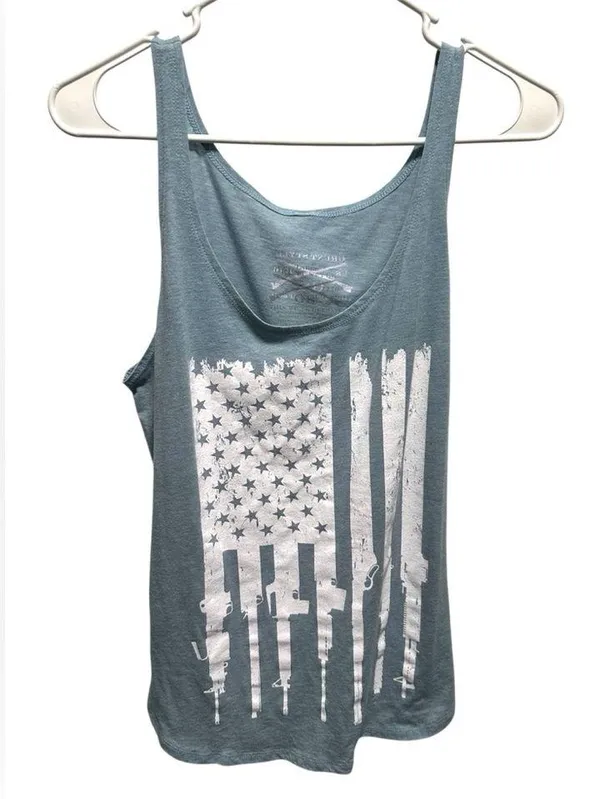 Grunt Style Women's Rifle Flag Flowy Tank - Image 3