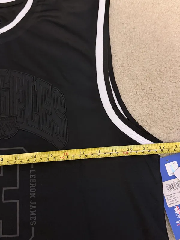 NBA LeBron James Los Angeles Lakers black jersey top - Image 12
