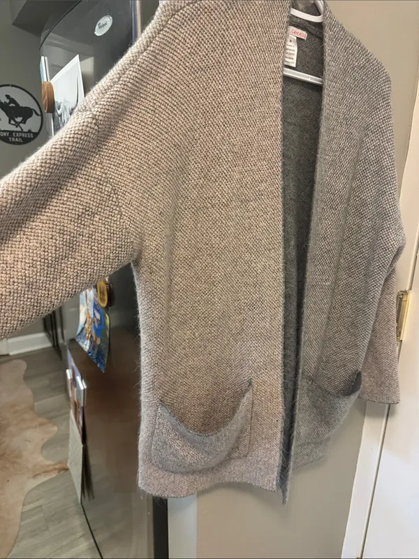 Anthropologie x Camaieu Metallic Knit Cardigan M - Image 5