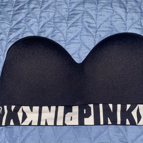 Victoria's Secret Black Strapless Bra with Logo Band - Image 2