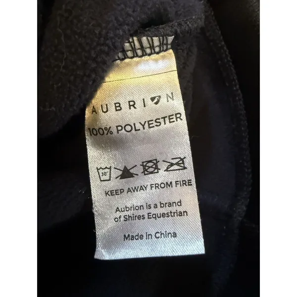 AUBRION XXS‎ Gray Jacket Hooded Full Zip Fleece Equestrian Coat Grey - Image 4