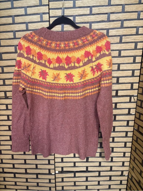Maurice’s brown and orange fall sweater size XS - Image 2