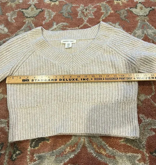Happily Grey Oatmeal Cozy Sweater - Image 3