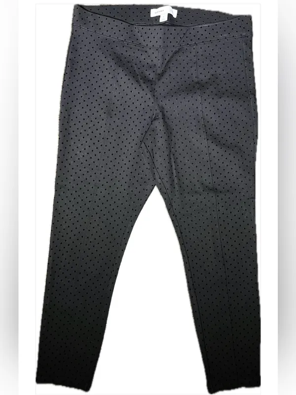 Old Navy Stevie Flocked Black Dot Skinny Leg Pants Size XL - Image 2