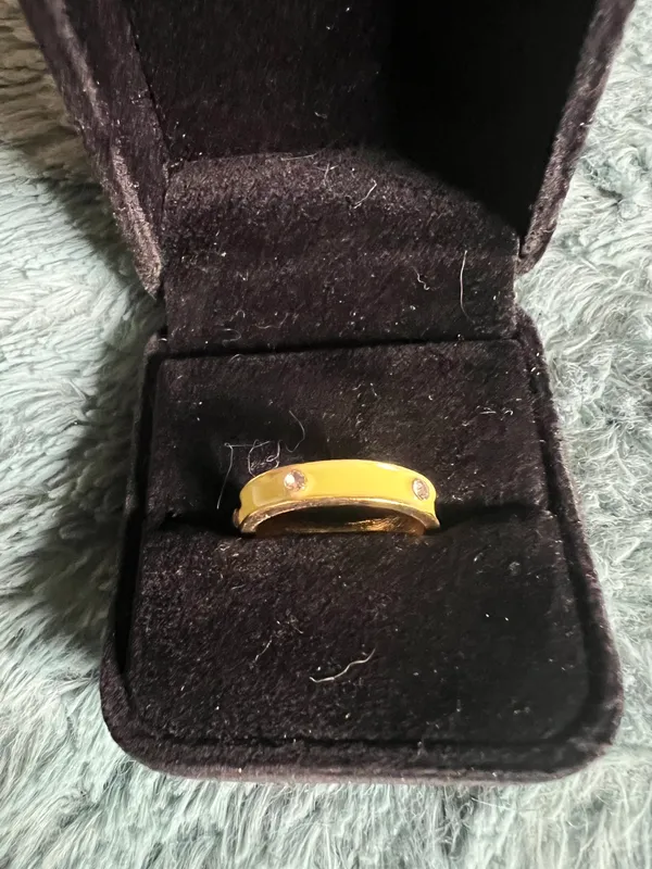 Gorgeous Golden Band with Gemstone Embellished Band Size 7 - Image 2