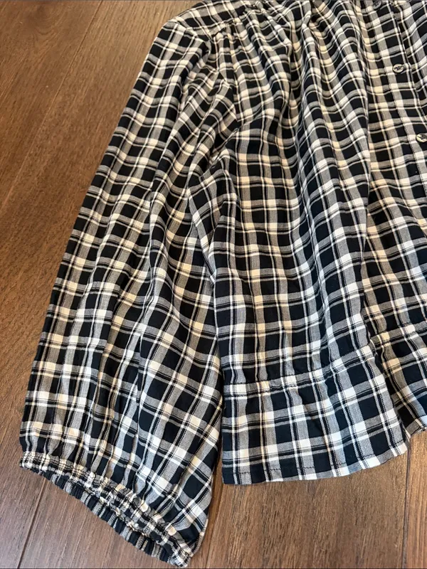 GAP Women’s Black Flannel Elasticated Waist Top Size Medium - C71-013 - Image 5