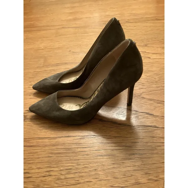 Sam Edelman Gray Suede Pointed Toe Stiletto Pump US 7.5 - Image 2