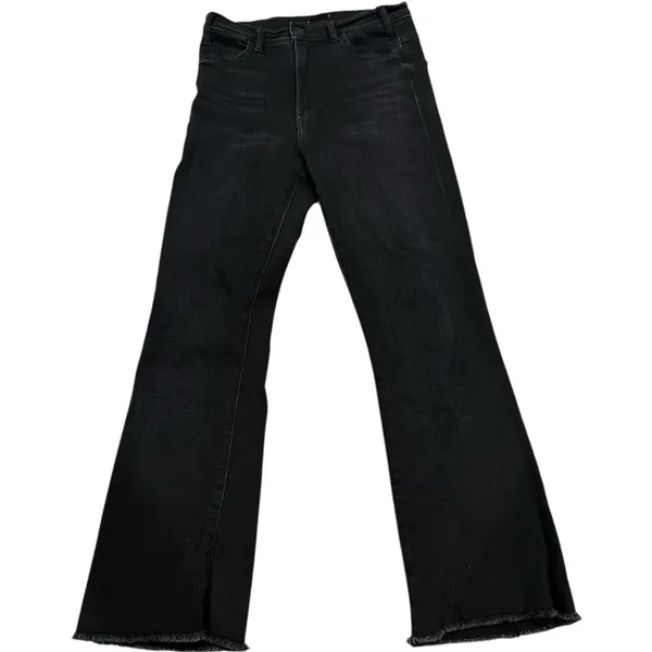 Mother Hustler Ankle Fray Hem Black Stretchy Denim Jean Pants 27 - Image 3