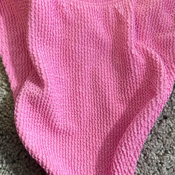 Wild Fable New Pink Ribbed high leg cheeky swim Bikini Bottoms size small - Image 8