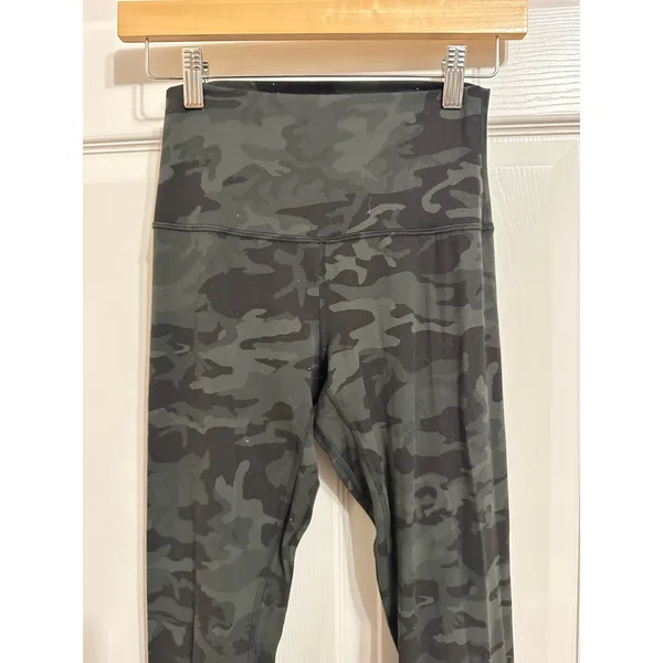 Lululemon Align Pant *Full Length 28" Incognito Camo‎ Multi Gator Green size 4 - Image 2