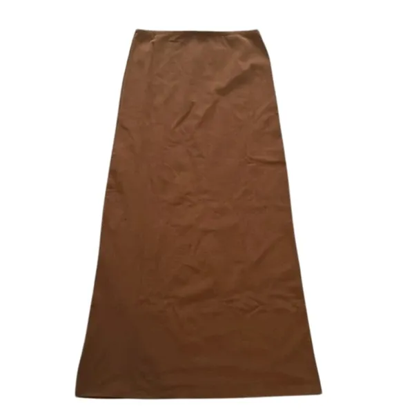 NWT WeWoreWhat Pullon Elastic Waist Jersey Lightweight Midi Skirt S Saddle Brown - Image 4