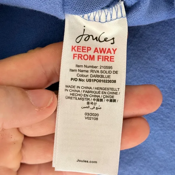 Joules Riva Dress Womens 4 Blue Sleeveless Cotton‎ Shift Mini - Image 8