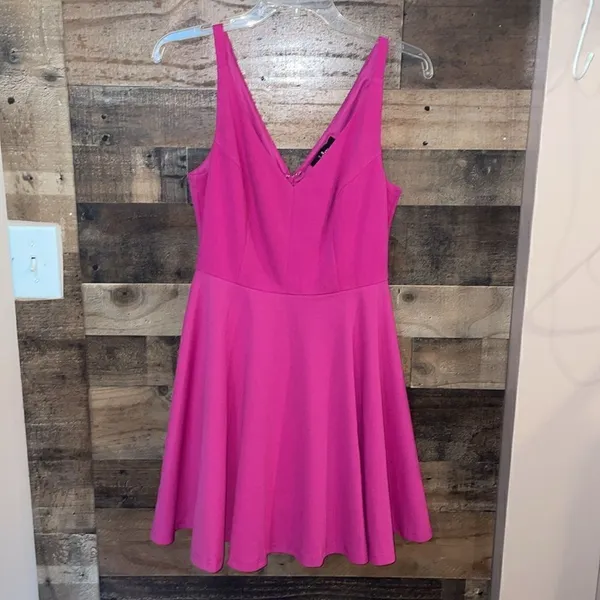 Lulu’s Darling Delight Raspberry Pink Skater Dress - Image 7