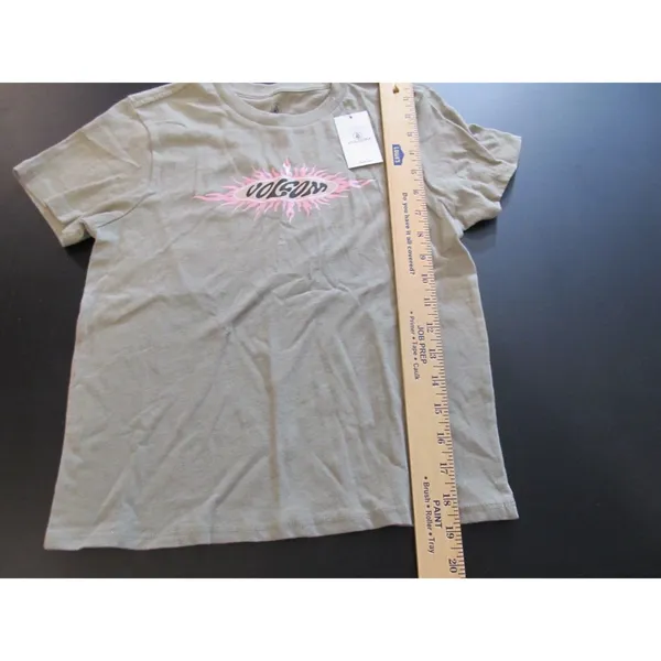 Volcom Juniors’ Sunburst Crewneck Cotton Short‑Sleeve Baby T‑Shirt Dusty Green S - Image 5