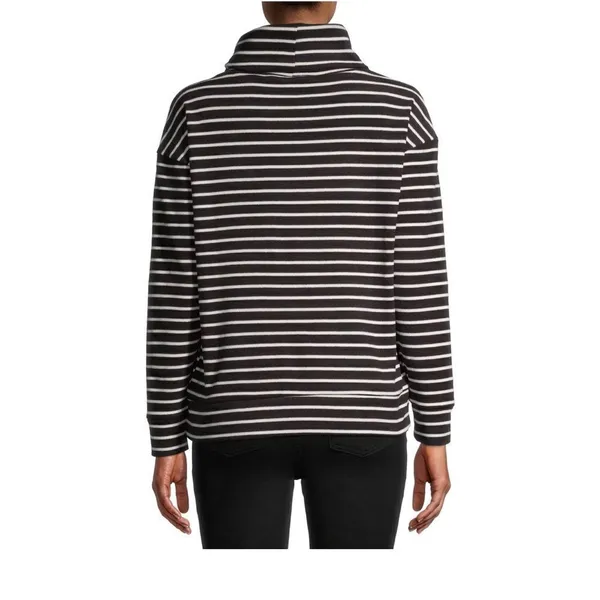 Time and Tru Black and White Striped Top Extra Large - Image 4