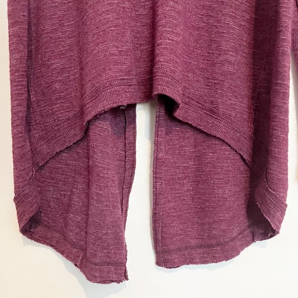 Free People Split Back‎ Turtleneck Small Marled Raglan Whimsical Grunge Emo Gobl - Image 5