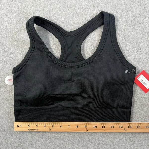 SPANX Rib Seamless Medium Impact Sports Bra Size XL Black Racerback 50238R NWT - Image 4