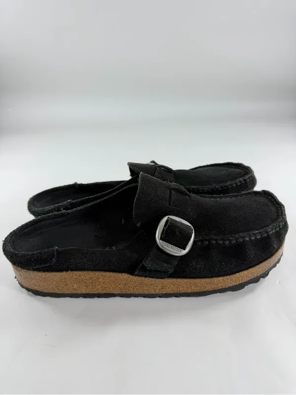 Birkenstock Buckley Black Suede Clogs Mule Shoes EU 41 Narrow - Image 5