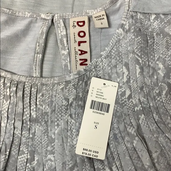 NWT Anthropologie‎ Dolan snakeskin pleat swing top - Image 4