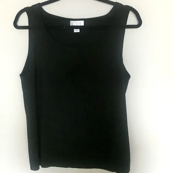 Ann Taylor LOFT Black Sleeveless Blouse Sz XL - Image 3