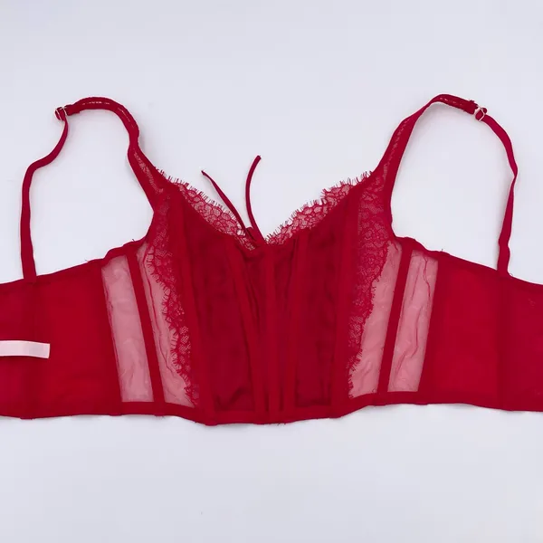 Victoria's Secret Dream Angels Unlined Lace Up Corset Size Small DD Fairycore - Image 5